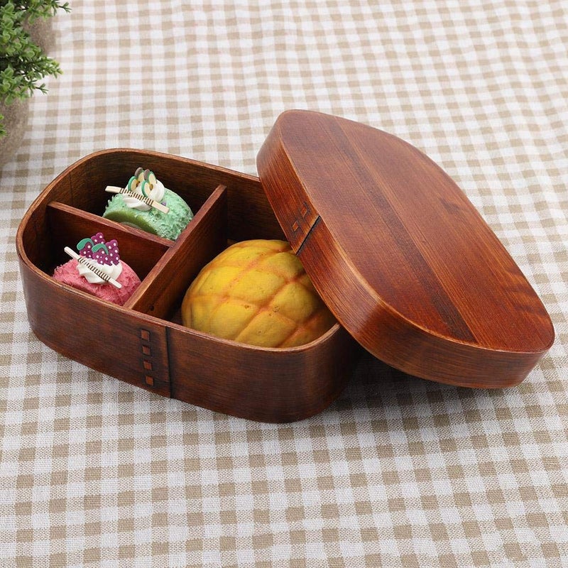 Fdit Vintage Wooden Lunch Containers Box Wood Boxes (18 * 12 * 5.5cm) - Image 4